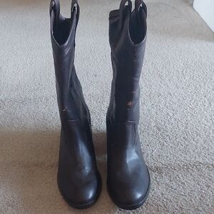Nine West Brown Faux Leather Boots